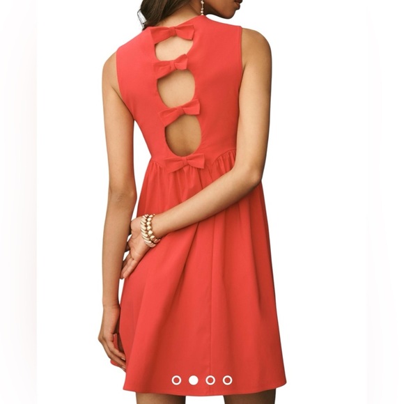 Maeve New NWOT Sleeveless Pink High Neck Back Bow Mini Dress Small - Picture 2 of 8